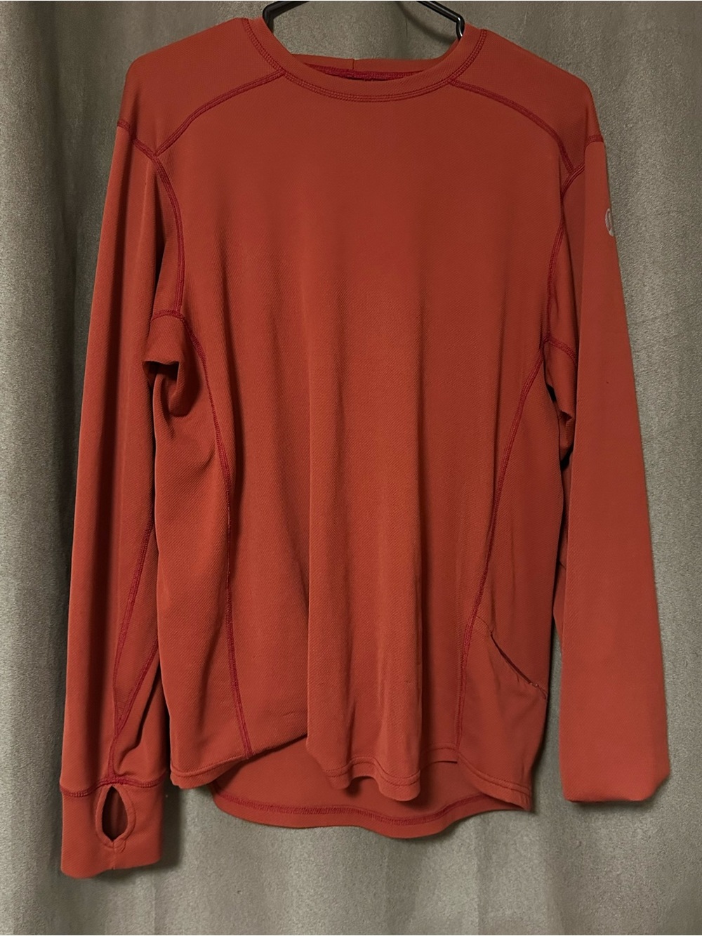 Lululemon athletica Men's Rust Crewneck Long-Sleeve Pullover